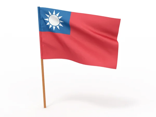 Flagge flattert im Wind. taiwan — Stockfoto