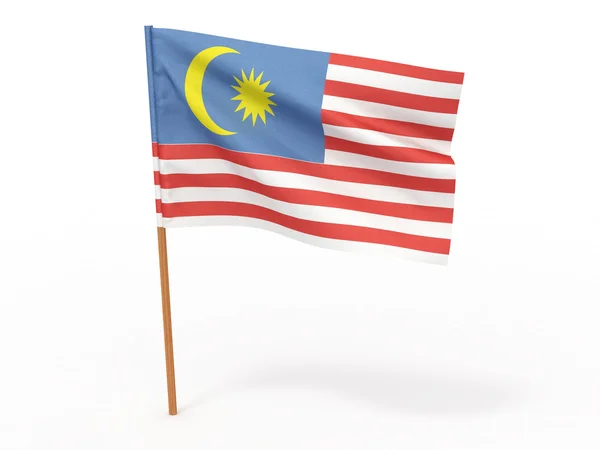 Vlajka vlající ve větru. Malajsie — Stock fotografie