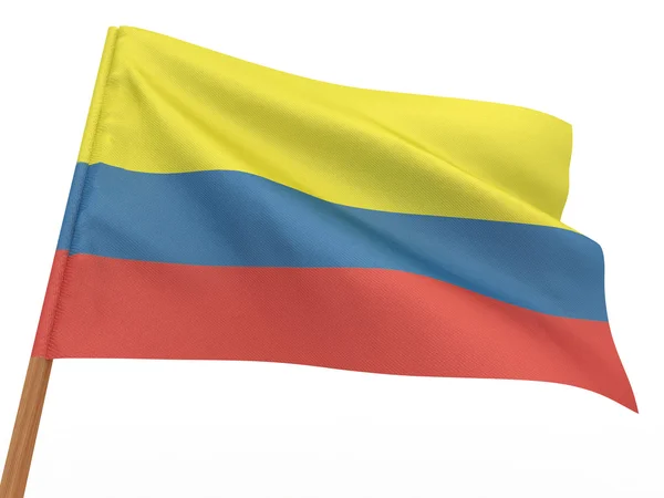 Flaggan fladdrar i vinden. Colombia — Stockfoto