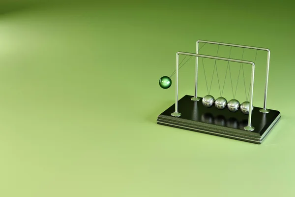 Εκκρεμές σε πράσινο φόντο. 3D — Φωτογραφία Αρχείου