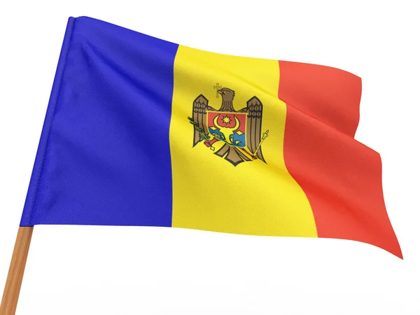 Vlajka Moldavské — Stock fotografie