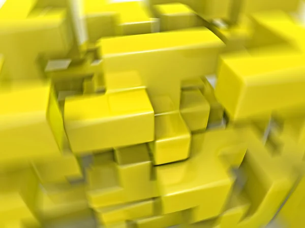 A cube built from blocks. Puzzle — Stock Photo, Image