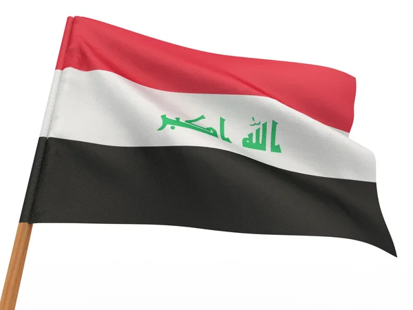 在风中飘扬的旗帜。伊拉克 — 图库照片