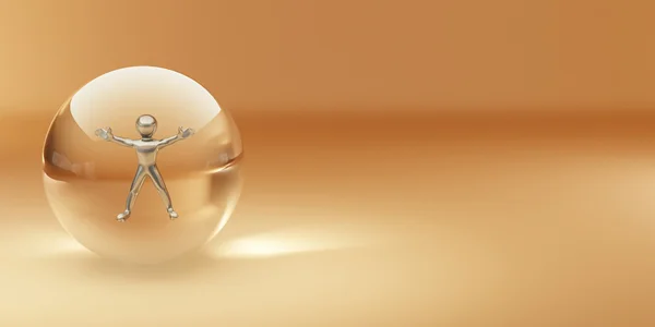 Na esfera de vidro — Fotografia de Stock