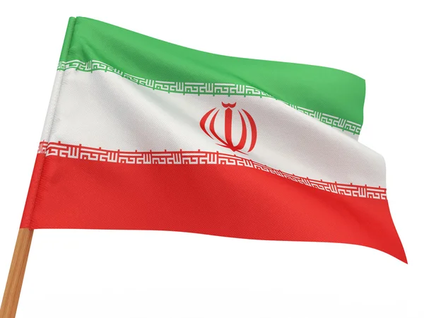 Flaggan fladdrar i vinden. Iran — Stockfoto