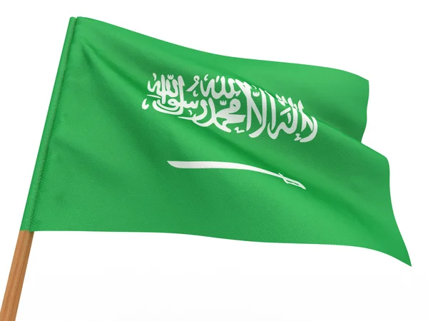 Flag fluttering in the wind. Saudi Arabia — Stock Photo © maxxyustas ...