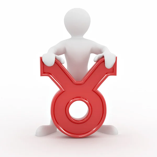 Man with astrological symbol — Stock Photo, Image