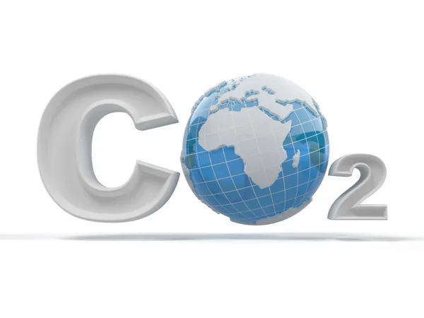 CO2. Формула на белом изолированном фоне — стоковое фото