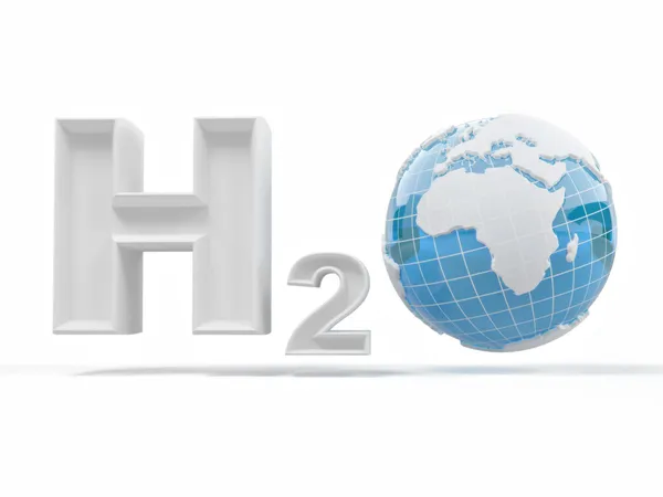 H2O. formeln för vatten. — Stockfoto