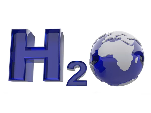H2O. Formula di acqua . — Foto Stock