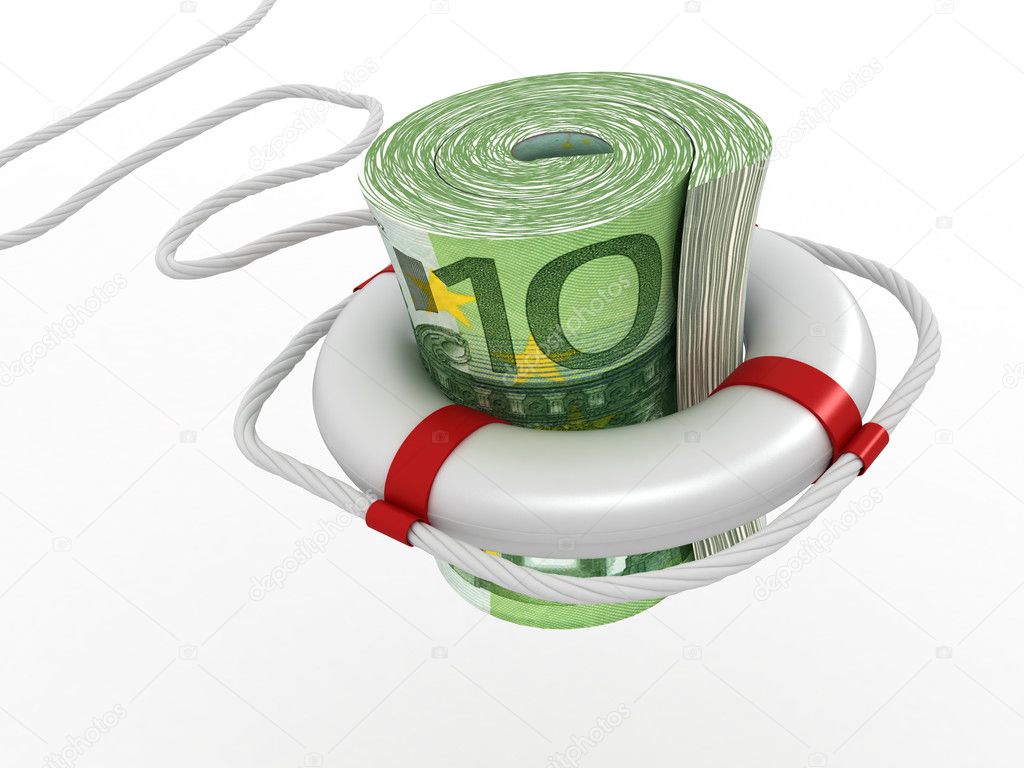 Lifebouy with dollar