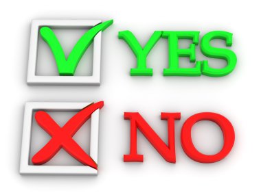 Yes or No. Questionnaire clipart