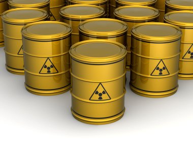 Barrel with sign Radiation clipart