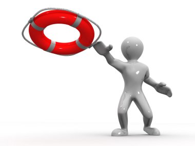 Men wtih lifepreserver clipart