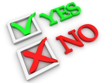 Yes or No. Questionnaire clipart