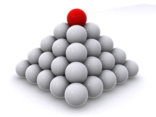 Pyramid from spheres — Stock Photo, Image