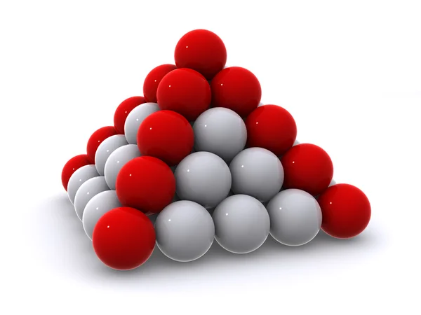 Pyramid from spheres — Stock Photo, Image