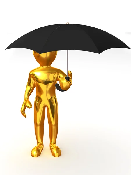 Férfi esernyővel — Stock Fotó