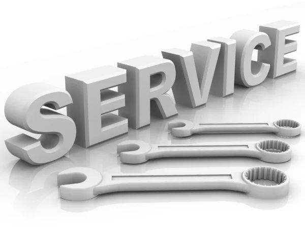 Text SERVICE with three spanners — Stock Photo, Image
