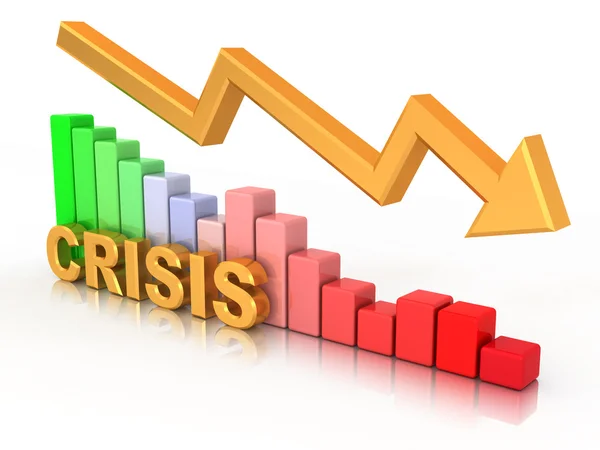Diagrama. Crise — Fotografia de Stock