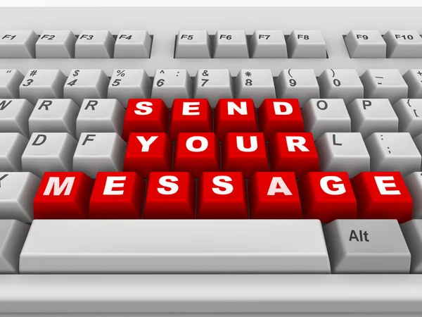 Keyboard. Send your message — Stock Photo, Image