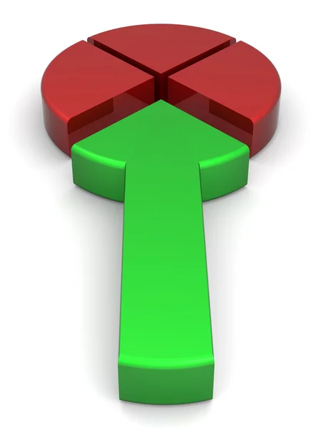 Diagram with arrow — Stock Photo, Image