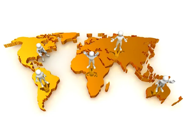 With map of world — Stock Photo, Image