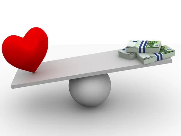 Kärlek eller pengar — Stockfoto