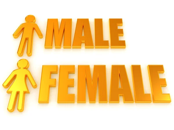 Männlich und weiblich. Zeichen — Stockfoto