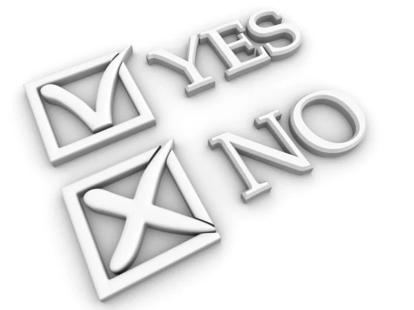 Ja eller nej. frågeformulär — Stockfoto