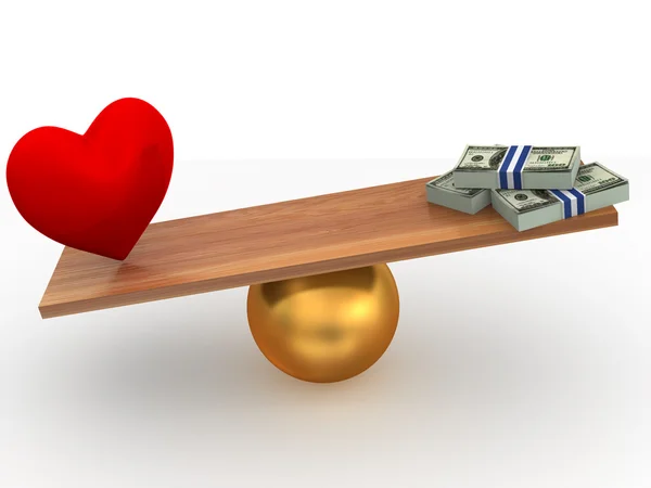 stock image Love or Money