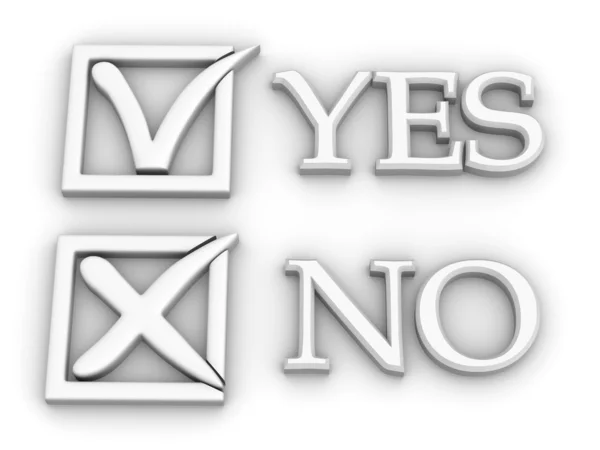 Igen vagy nem. kérdőív — Stock Fotó