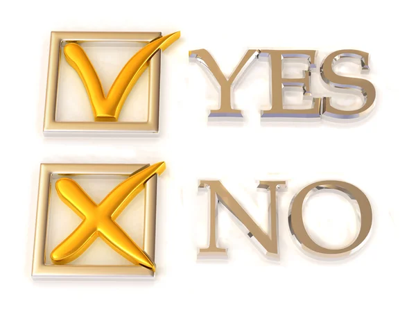 Igen vagy nem. kérdőív — Stock Fotó