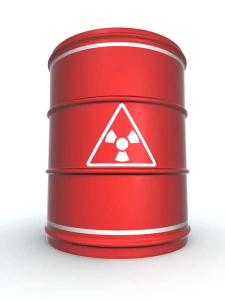 Barrel with sign Radiation — Stock Photo, Image