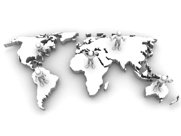 Dünya Haritası ile — Stok fotoğraf