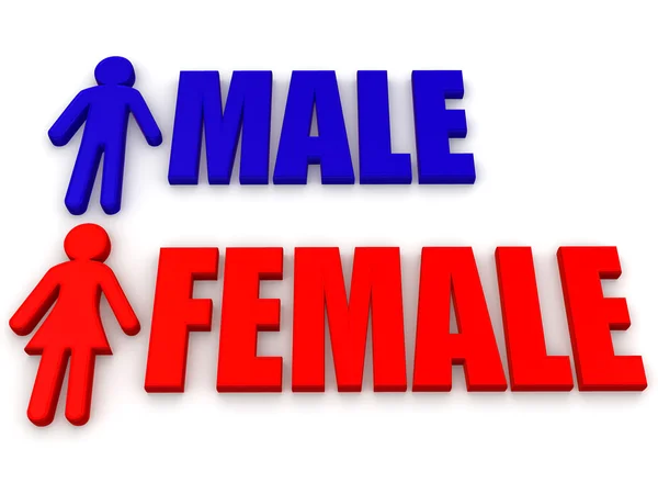 Männlich und weiblich. Zeichen — Stockfoto