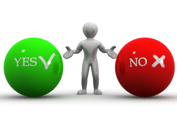 Choise YES or NO — Stock Photo, Image