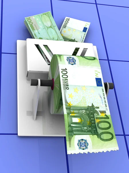 Euro en el papel higiénico — Foto de Stock