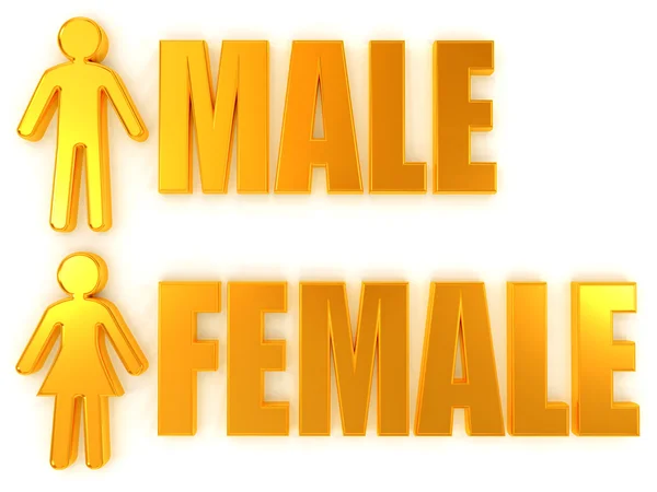 Férfi és női. jelek — Stock Fotó