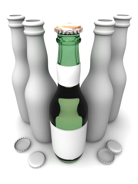 Bira 5 botles — Stok fotoğraf