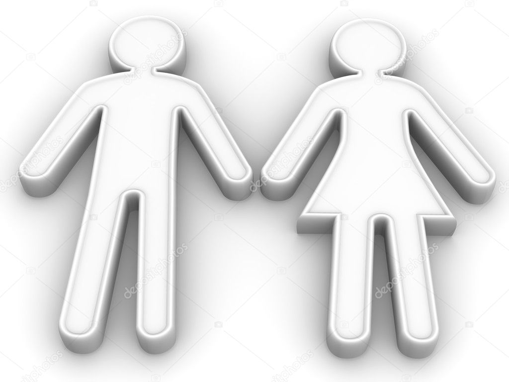 Male and female. Signs