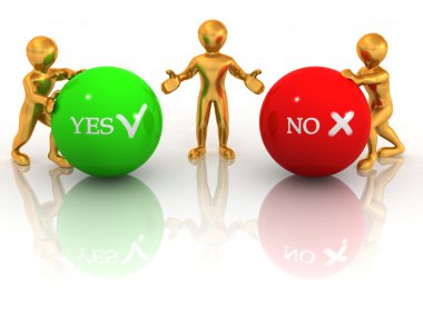 Choise YES or NO clipart