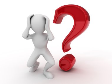 Men with question clipart