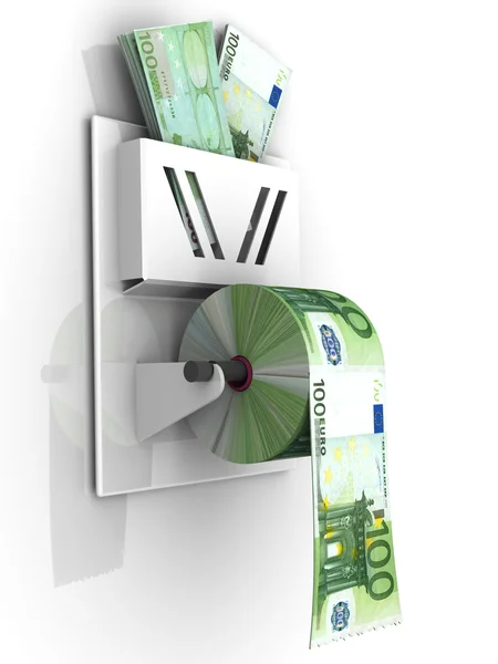 Euro v toaletní papír — Stock fotografie