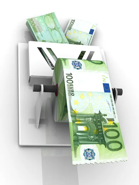 Euro en el papel higiénico — Foto de Stock