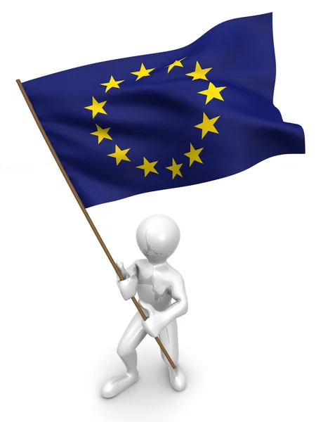 Stock image Men with flag. Europe