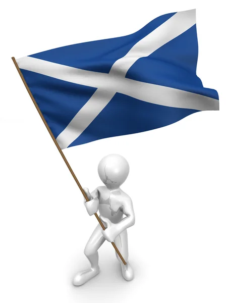 Men with flag. Scotland — Stock Photo, Image