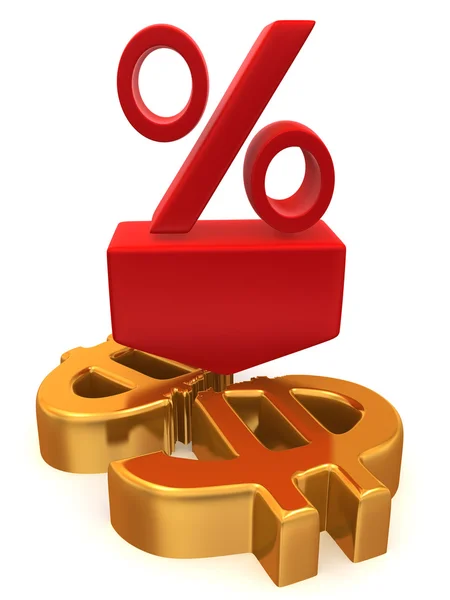 Porcentaje en dólares —  Fotos de Stock