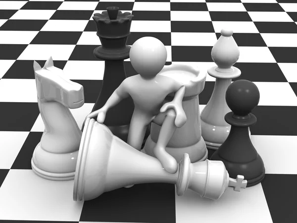Mężczyźni z szachy — Zdjęcie stockowe