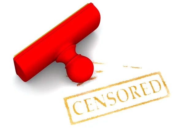 Carimbo censurado — Fotografia de Stock